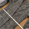 Massimo Dutti Wool Blend Blazer 6081/681/802 Womens 8 Gray/Brown Textured Weave