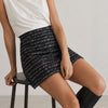 The Kooples Mini Skirt Womens EU38/M Black/Gray/Blue Wool Blend Pencil