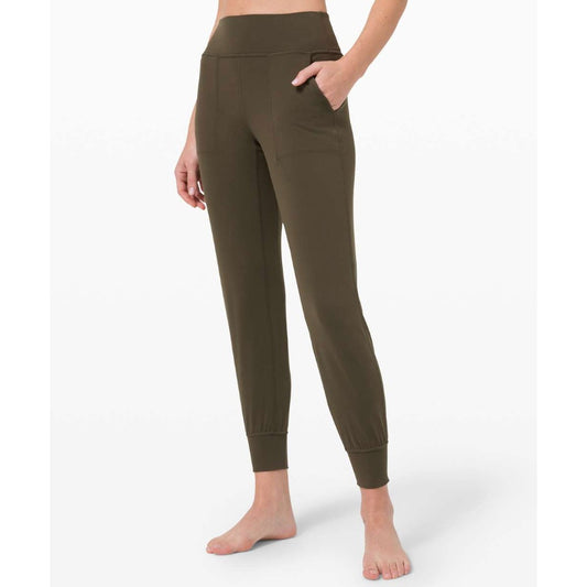 Lululemon W5CO2S Align Mid-rise Nulu Jogger Pants in Dark Olive, size 2