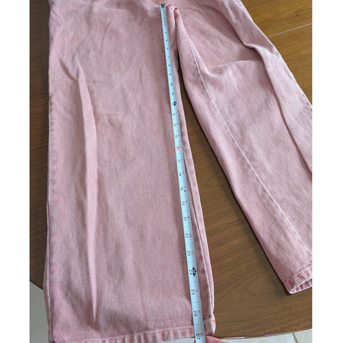 Sea NY Corbin Pink Short Sleeve Long Denim Jumpsuit, Size 10
