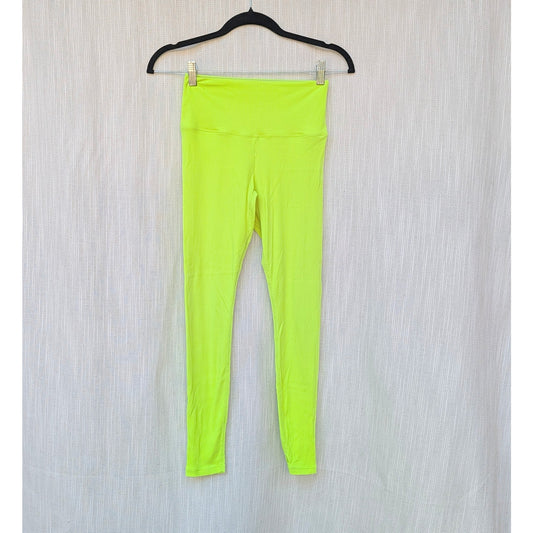 Montce Citron Micro Rib Wide Band Leggings, size S
