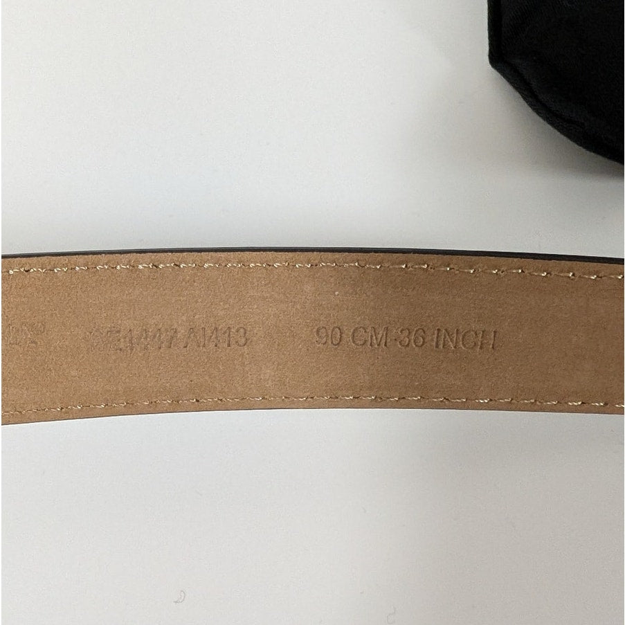 Dolce & Gabbana DG-logo Leather Belt BE1447-AI413 Womens 90 36 Black Italy