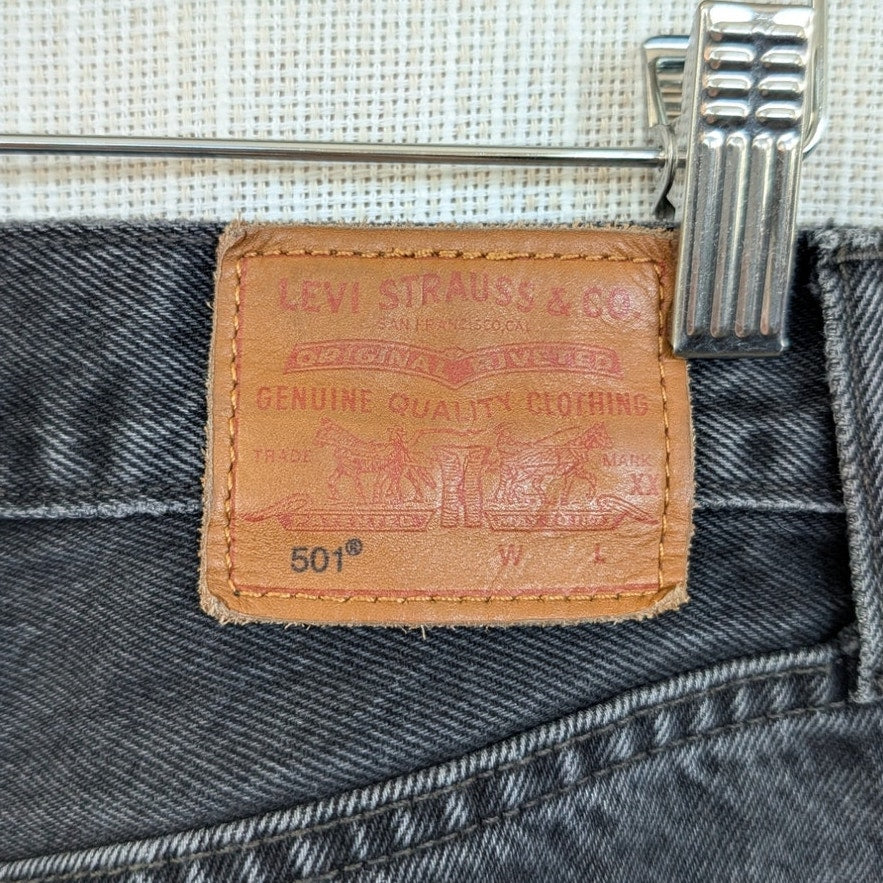 Levi's 501 Original Chaps Two-Tone Black Jeans Women's W28 L30 A7501-0000