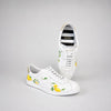 Aquazzura Leather & Snakeskin Lemon-print Low Top Sneakers Womens EU39.5/US9.5