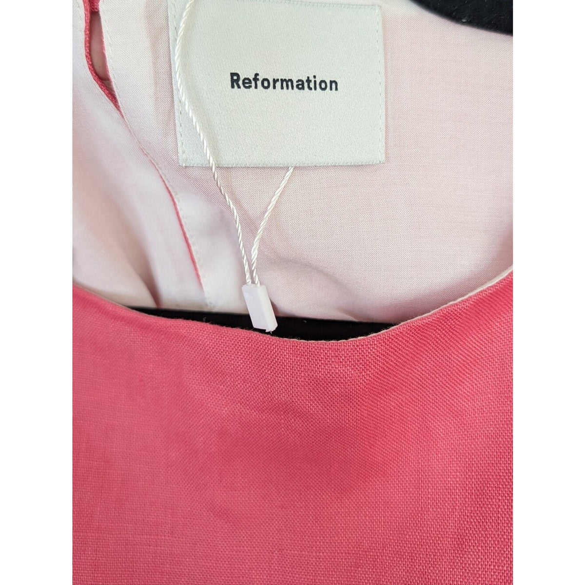NWOT Reformation Moya Linen Top and Skirt Two-Piece Set Pink, Size 4