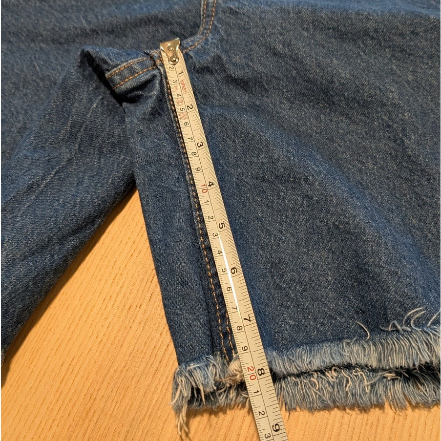BDG Urban Outfitters Jean Shorts Womens 27 Blue Denim Mid-rise Bermuda Cutoff