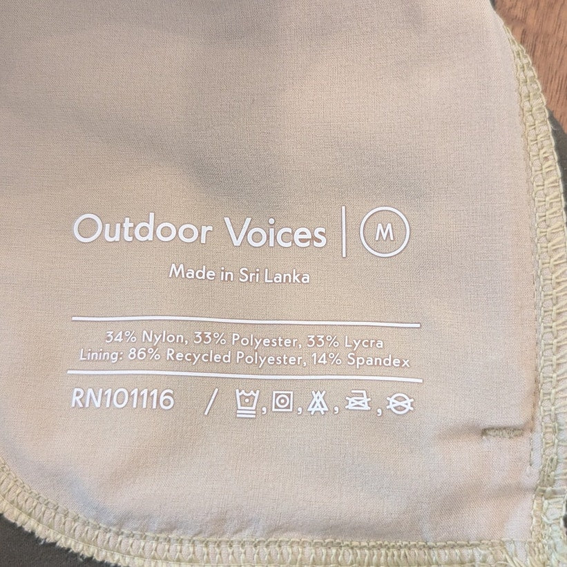 Outdoor Voices Frostknit 1/4 Zip Pullover Jacket Women M Mojave Tan Long Sleeve