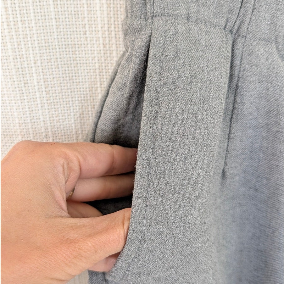 Zara Trousers Womens S Gray High-rise Cropped Dress Chino Pants