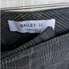 Bailey 44 Gray Cotton Check Plaid Straight Leg Ankle Trouser Pants, size 6