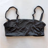 SKIMS Seamless Sculpt Scoop-neck Stretch Satin Black Bra/Bralette, size S