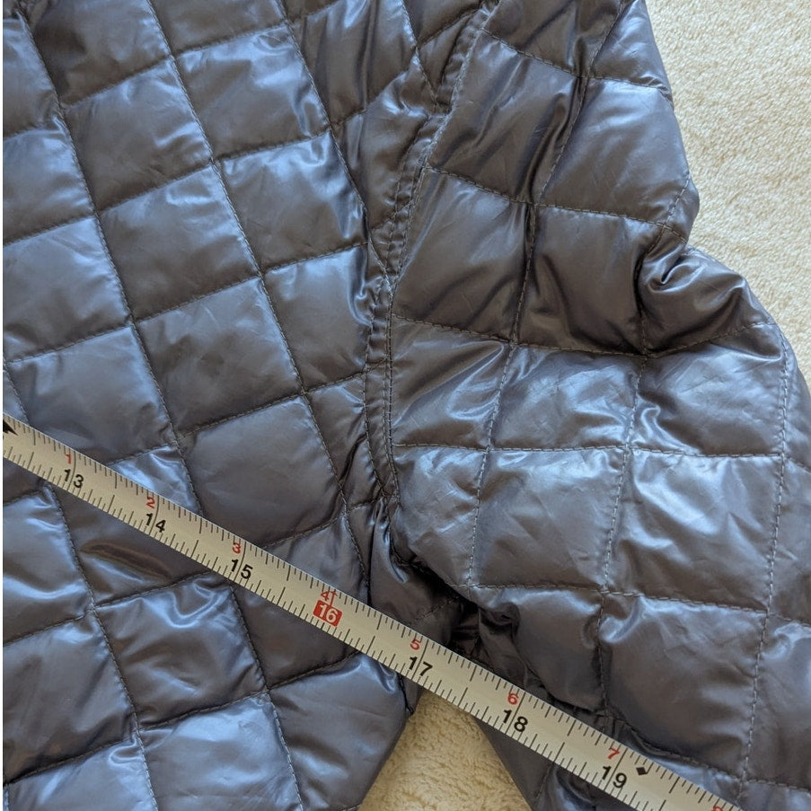 J.Crew Blue/Gray Quilted Down Filled Full Zip Puffer Lightweight Jacket, size XS