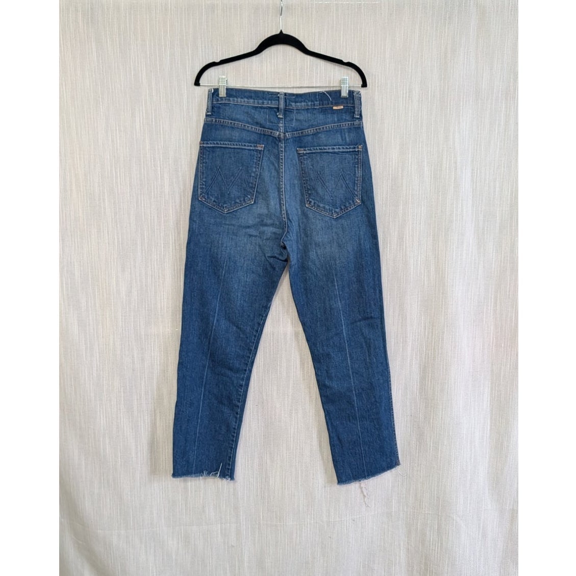 MOTHER Tippy Top Frisky Flood Fray Jeans Bad Reputation Size 30