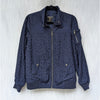 Ted Baker Larsine Coated Lace Bomber Jacket In Navy, size 3/L