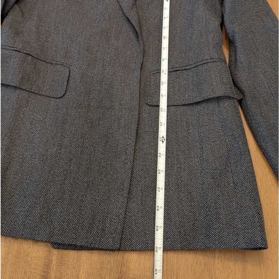 Massimo Dutti Blazer 6017/517/800 Womens Dark Gray Single-breasted Long Sleeve