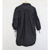 Max Mara Fedora Tasseled Cotton Poplin Shirt Midi Dress Womens 8 Black Relaxed