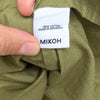 Mikoh Cleo Olive Grove Cotton Oversized Off-Shoulder Mini Dress, size 3/US10