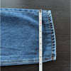 Evermore Jeans Womens S Blue Denim High-rise Wide Leg Straight