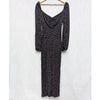 AFRM Black Floral Print Trixie Long Ballon Sleeve Midi Maxi Dress, size M