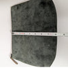 Brunello Cucinelli Green Suede Leather Pouch Cosmetic Bag Rare Womens Zipper