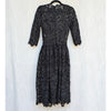 Yanina Prêt-à-porter Lace Dress Womens EU 40/US 8 Black Lace 3/4 Sleeve Midi