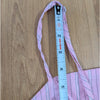 Maeve Sleeveless Fitted A-Line Midi Dress Womens M Pink Striped Pleated Detail
