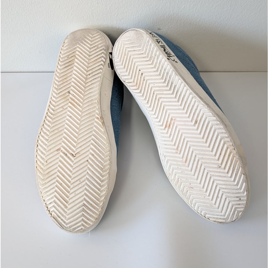 Zadig & Voltaire Jean Denim Sneakers Womens EU40/US 9.5 Multi Lace-up Low Top