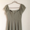 Anthropologie Jenny Yoo Elsie Off Shoulder Flutter Sleeve Green Chiffon Dress, sz 2