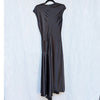 Ted Baker Frasia Asymmetrical Midi Dress Womens 2/US 6 Black Short Sleeve NWT