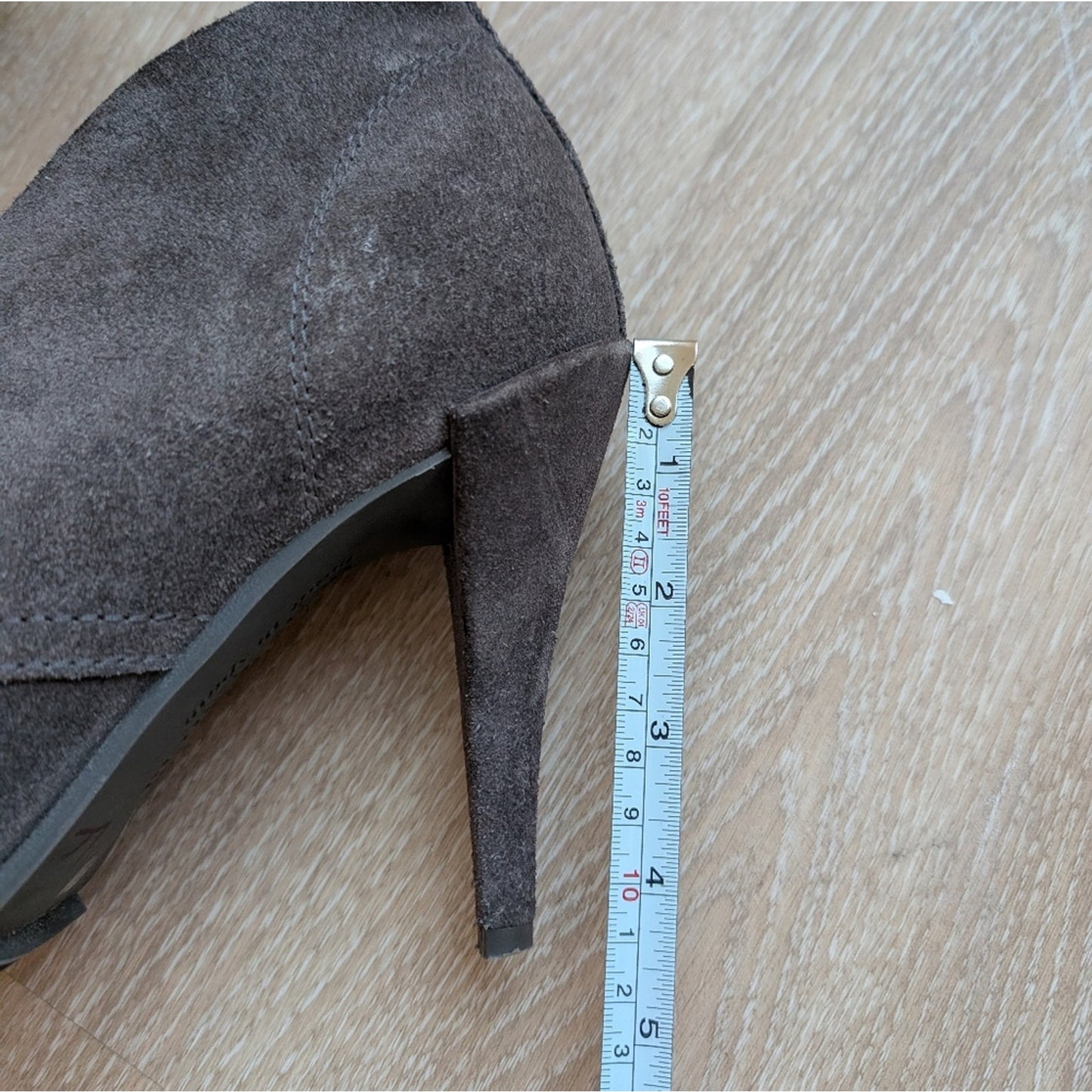 Pedro Garcia Gray Suede Yasu Chukka Platform Heel Ankle Boots, Size 41/US 11