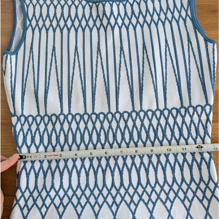 BCBGMAXAZRIA Elena Dress Womens XS Sleeveless Geometric Print Bodycon Mini