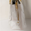 Miu Miu Matelassé Leather Handbag in White Quilted Logo Crossbody Strap