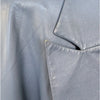 Common Leisure Power Blazer Suit Jacket Womens S Gray Blue Leather Oversized