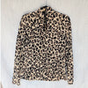 Kate Spade Cheetah Print Mock Neck Ponte Knit Long Sleeve Top, size 8