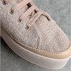 Max Mara Tunny Beige Textile/Leather Platform Sneakers, size EU37.5/US7.5