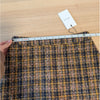 Greylin Skirt Womens XS Mini Black/Orange Tweed Plaid Straight NWT