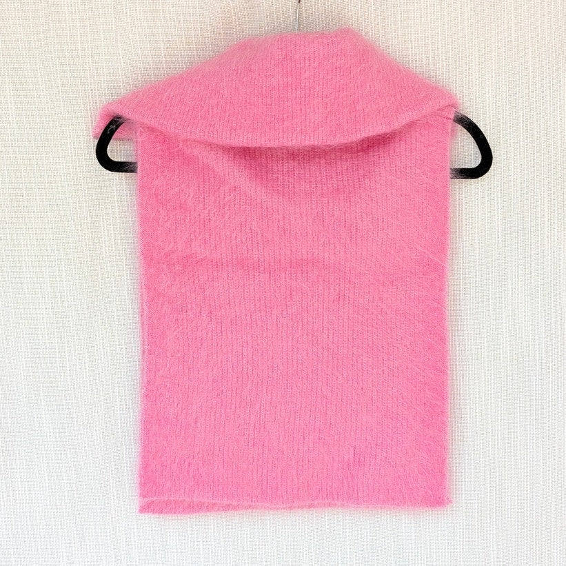 COS Open-Side Mohair Vest Womens OS Pink Sleeveless Half Zip