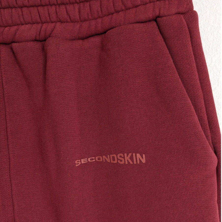 NWT Second Skin Red Classic Logo Straight Leg High-rise Sweatpants Pants, size S