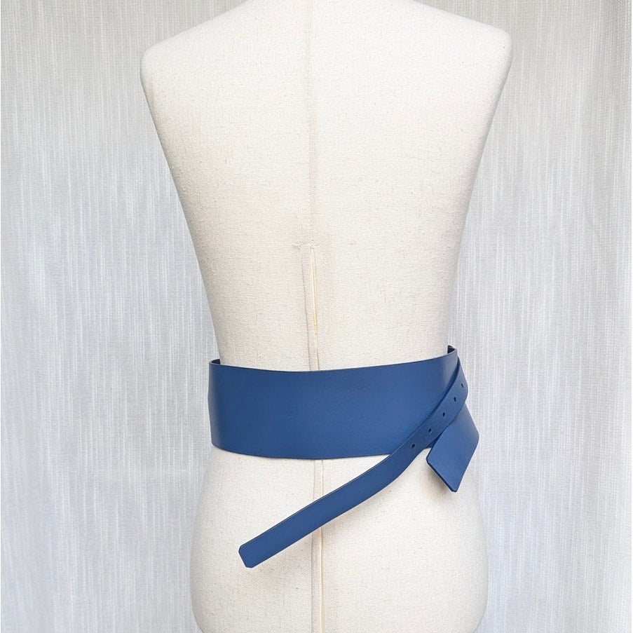 SRB Smart.Rich.B#tch Belt Womens Cobalt Statement Leather Double-wrap Design