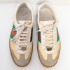Gucci G74 Web Low Sneakers 6.5M/8.5W/EU40 Oatmeal Striped Suede Logo Lace Up