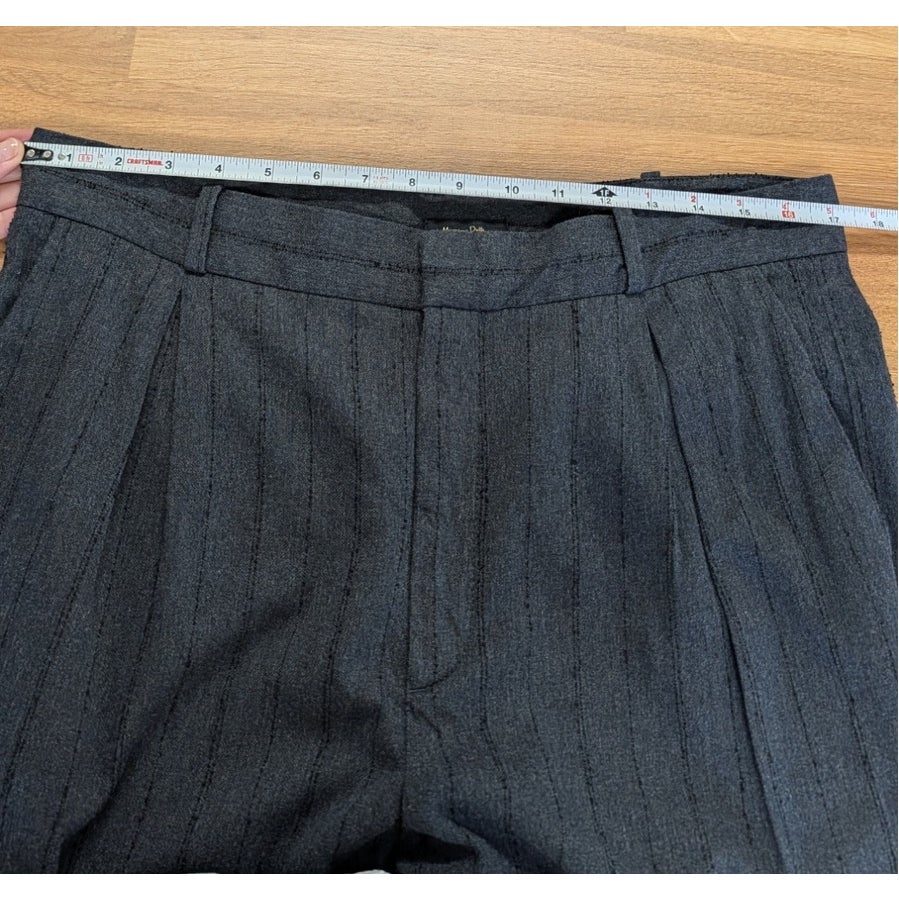 Massimo Dutti Pinstripe Tailored Pants Charcoal Gray Size 12