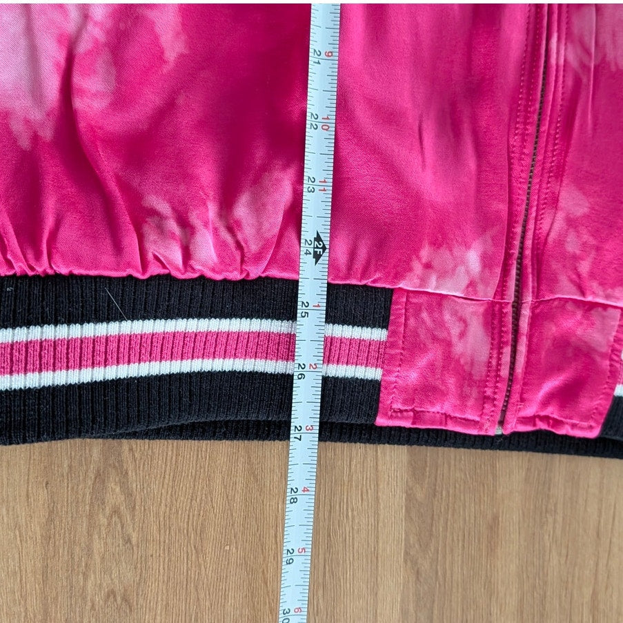 FR2 #FR2 Fxxking Rabbits Satin Souvenir Varsity Jacket Unisex L Pink Bomber NWT