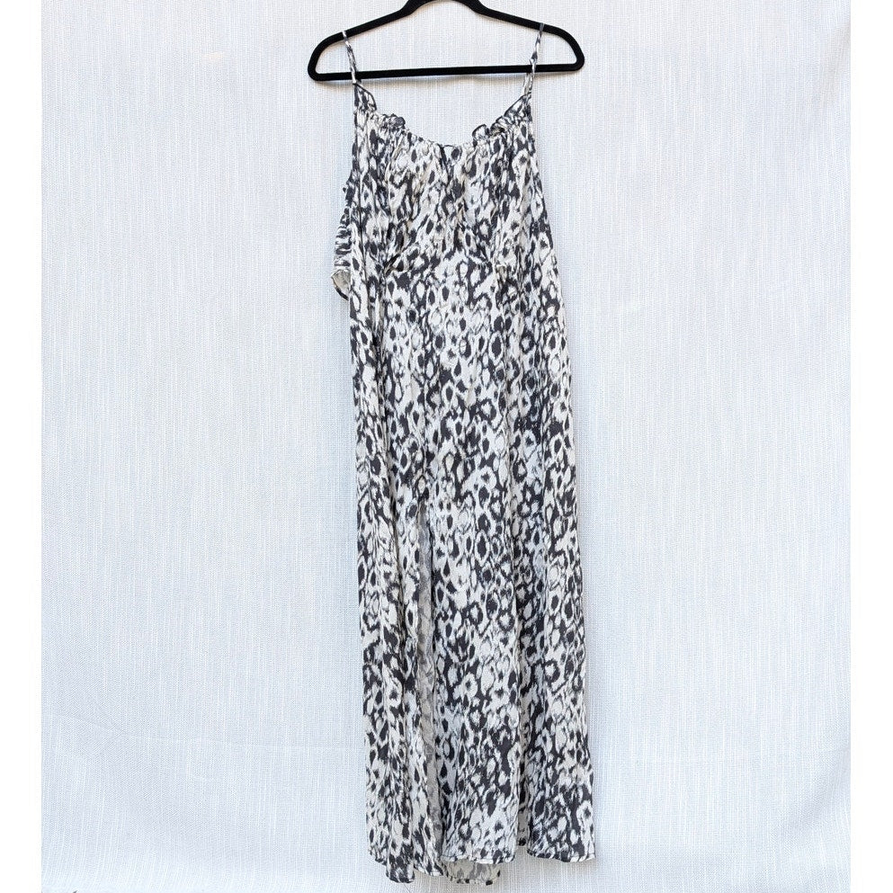 Anthropologie Black/White Flowy Strappy Sleeveless Midi/Maxi Dress, size S