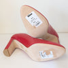 Stuart Weitzman Leather Pumps Womens 9.5B Red Round Toe Stable Heeled NWOT