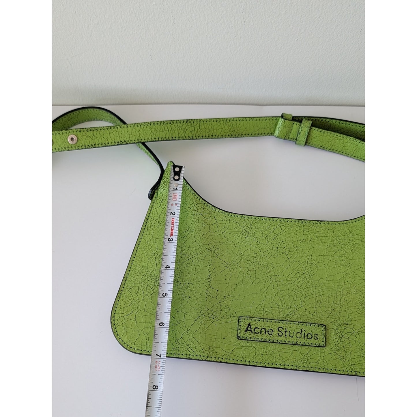 Acne Platt Lime Green Shoulder Bag