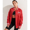 Superdry Red Classic Varsity Baseball Logo Sportwear Jacket, size 4