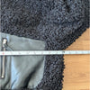 BLANKNYC Faux Fur Shearling Jacket Womens S Black Faux Leather Accents Zip Short