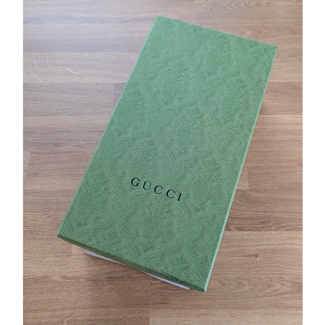 Gucci Princetown Leather Mule Loafer Slipper Womens EU 38/US 8 Black Italy Flat