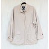 London Fog Women's Limited Beige Cotton Blend Trench Zip Coat Jacket, size L
