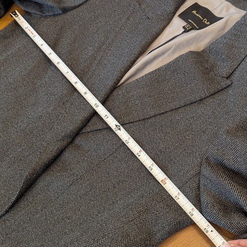 Massimo Dutti Blazer 6017/517/800 Womens Dark Gray Single-breasted Long Sleeve
