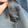 Common Leisure Power Blazer Suit Jacket Womens S Gray Blue Leather Oversized